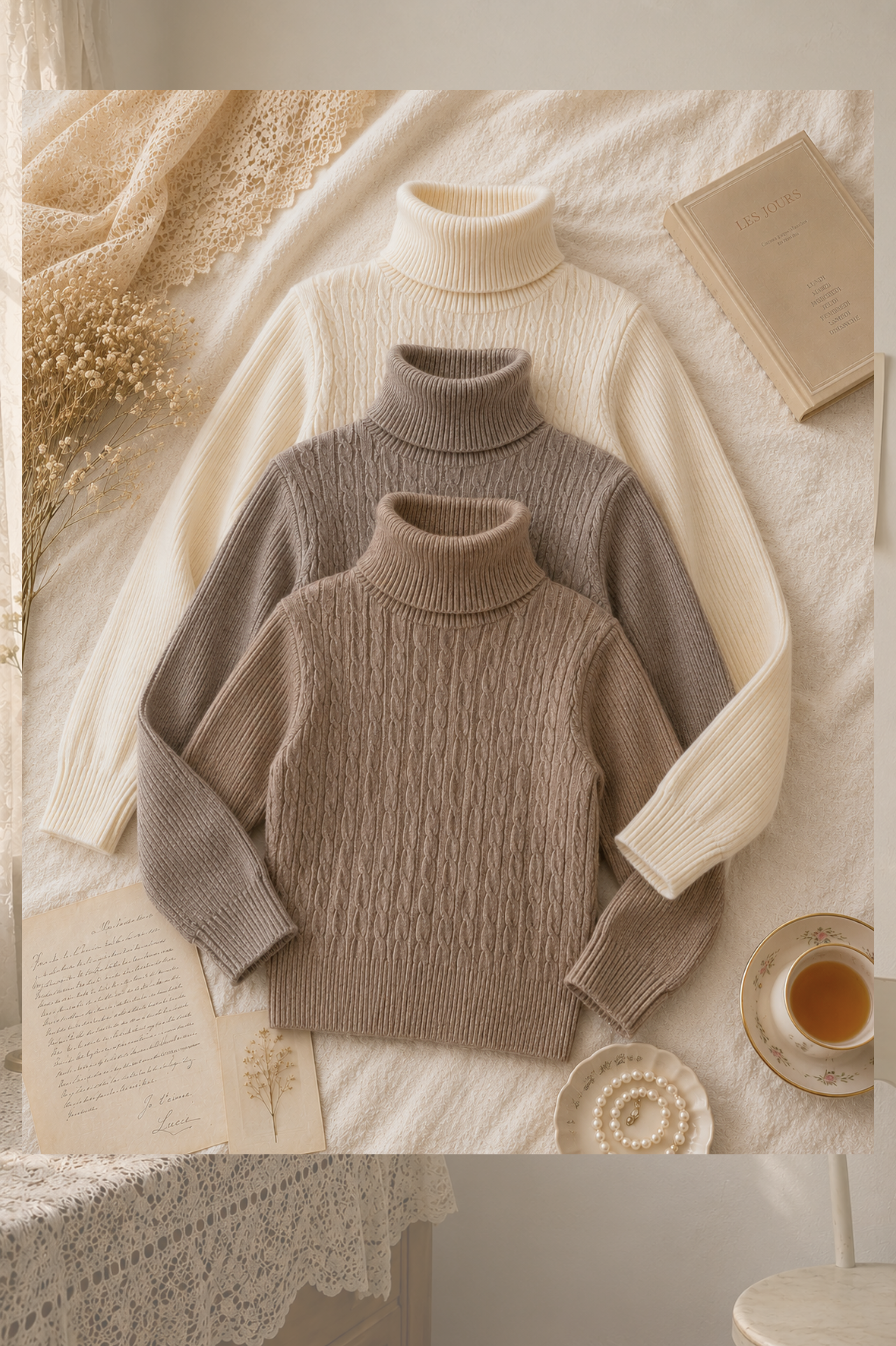 Winter Rose Turtleneck